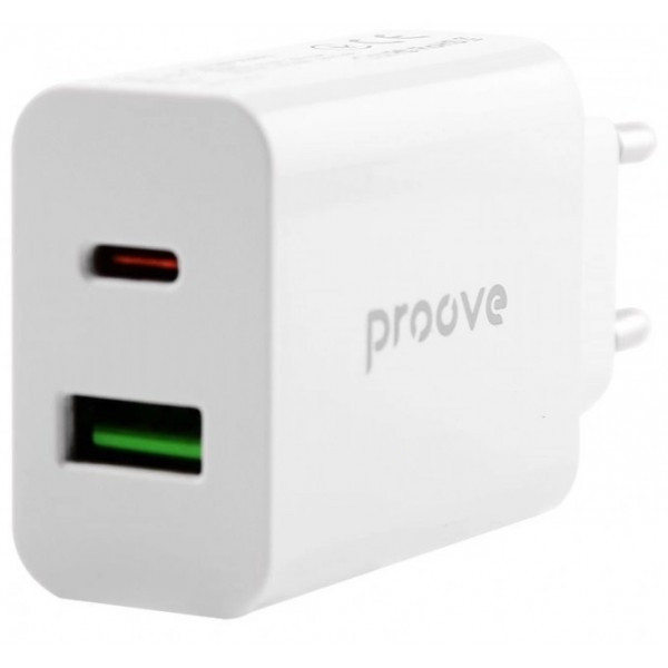 Мережевий зарядний пристрій Proove Rapid 20W Type-C + USB White (WCRP20110002) (Код товару:37761) Харьков - изображение 3