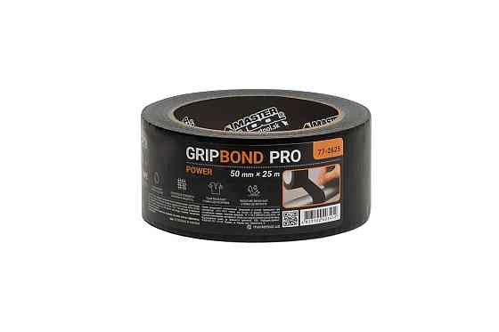 Лента армированная MASTERTOOL GripBond Pro Power t 80°C 50 мм×25 м черная 77-2625 Харьков