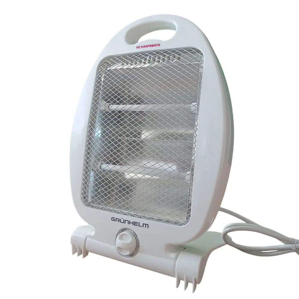 Обогреватель кварцевый Grunhelm GI-80A 800 Вт белый Киев - изображение 2