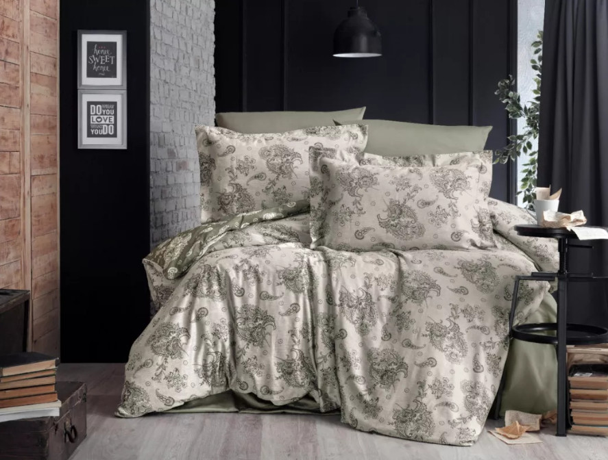 Постільна білизна євро Arya Vogue Органік Жаккард Tama AR-A107261 200х220 см Киев - изображение 1