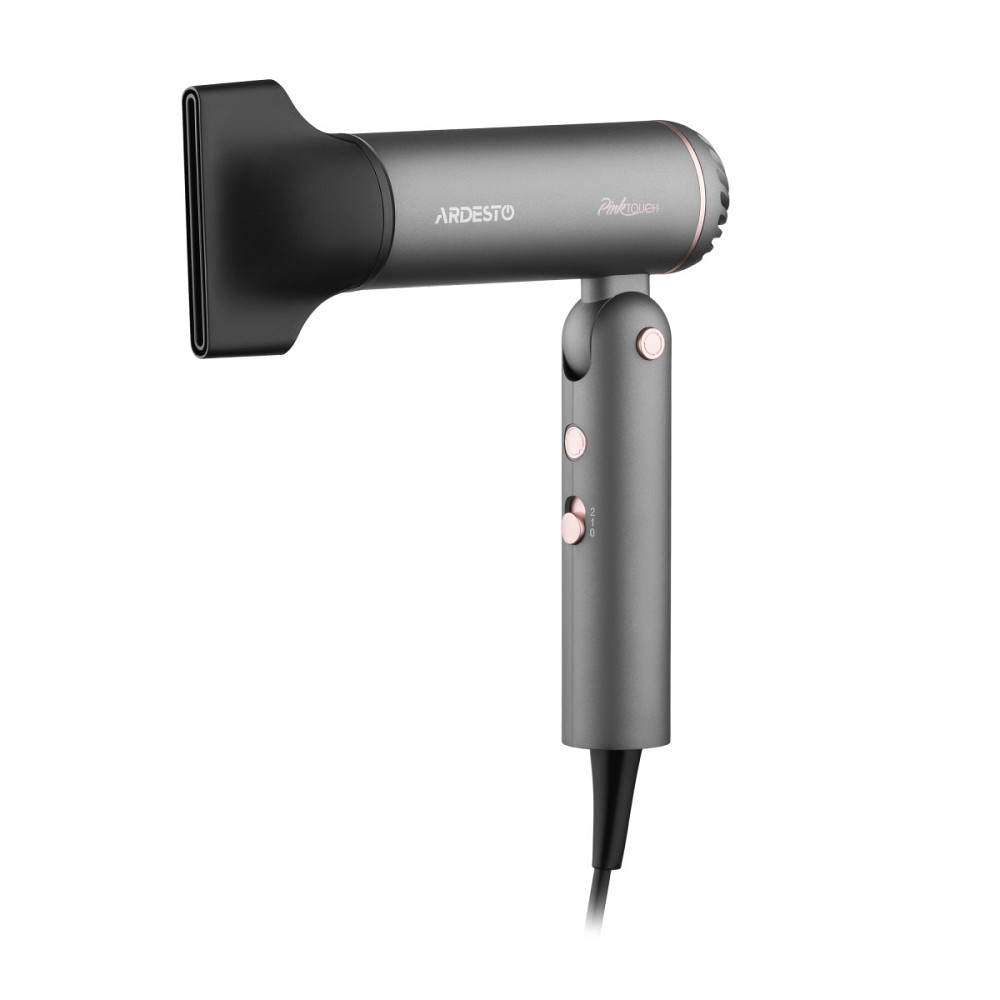 Фен Ardesto Pink Touch HD-R360PT 1300 Вт серый Київ - зображення 1