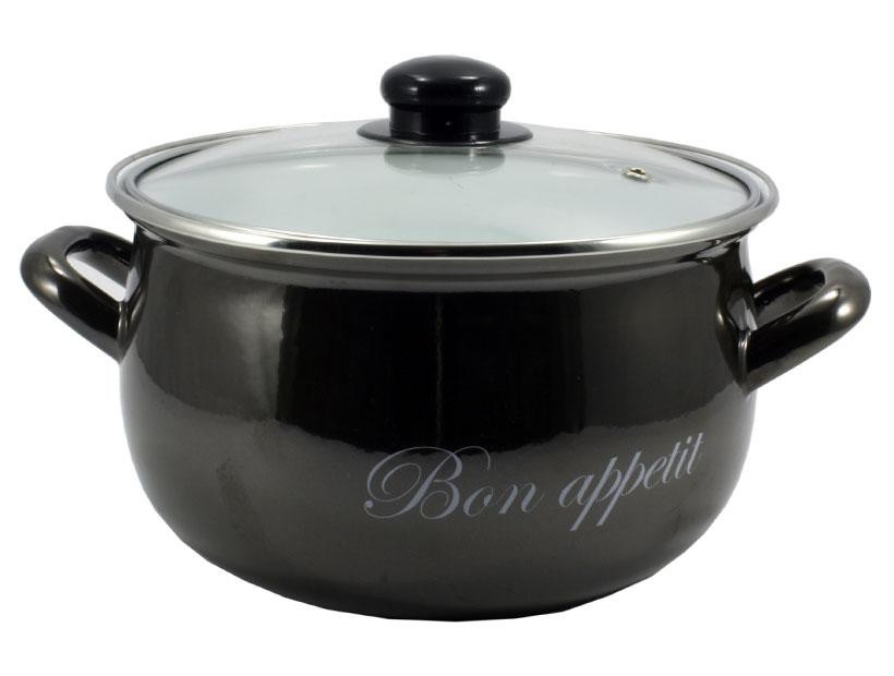 Каструля 5,7 л Bon appetit Interos 2234-A-24-79448 чорна Киев - изображение 1
