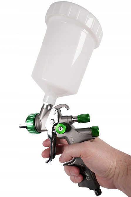 Краскораспылитель пневматический LVLP верх.пласт.бачок 600мл, 1,3мм  AUARITA   898-2-1.3LP Харьков - изображение 5