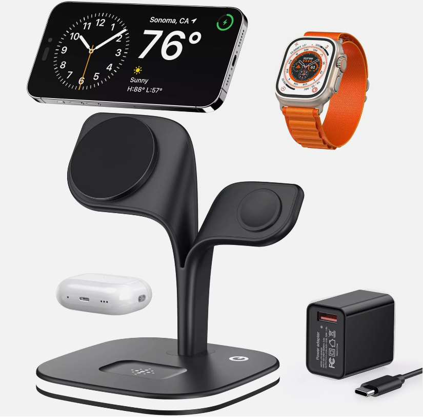 Бездротовий зарядний пристрій Док-Станція 15W 5-в-1 Дніпро - зображення 2