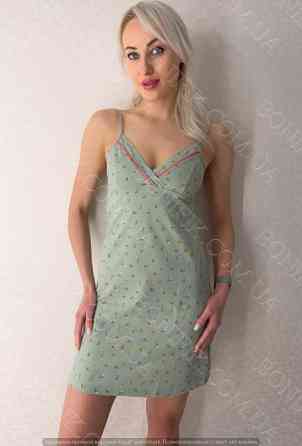 Женская ночная сорочка на тонких бретелях "Green Meadow" (арт. LDK 118/18/03) Кривий Ріг