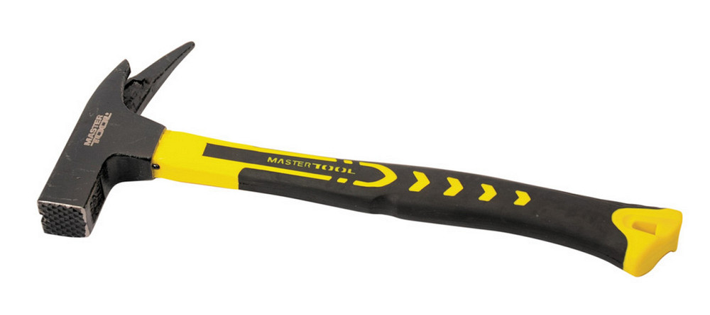Молоток кровельный MASTERTOOL 600 г HRC 50 рукоятка фиберглассовая 340 мм 02-0120 Харьков - изображение 1