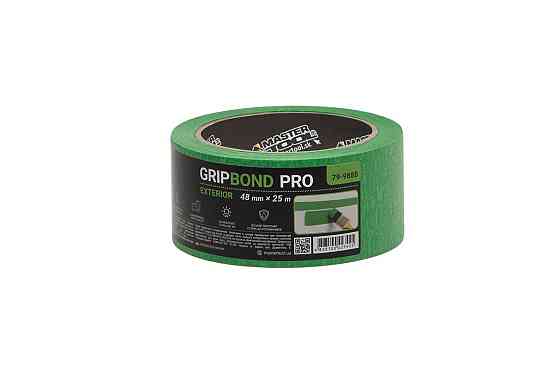 Лента малярная для грубых работ MASTERTOOL GripBond Pro Exterior 48 мм×25 м зеленая 79-9888 Харьков