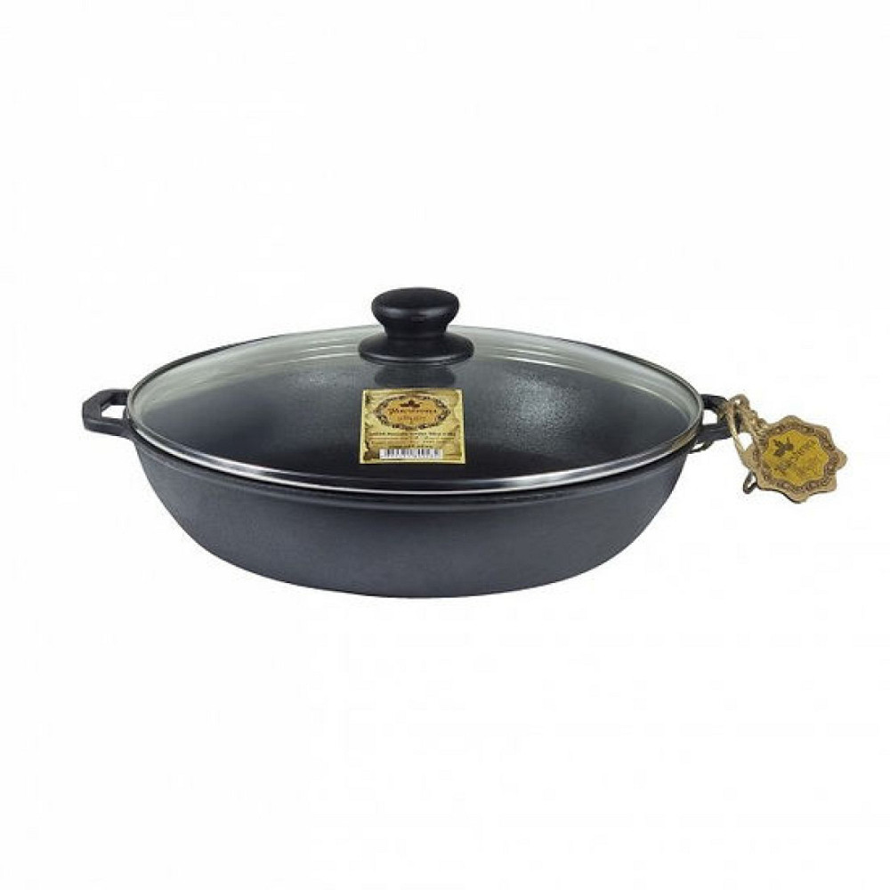 Сковорода чугунная Maysternya с крышкой 24см Т102С3 Одеса - зображення 11