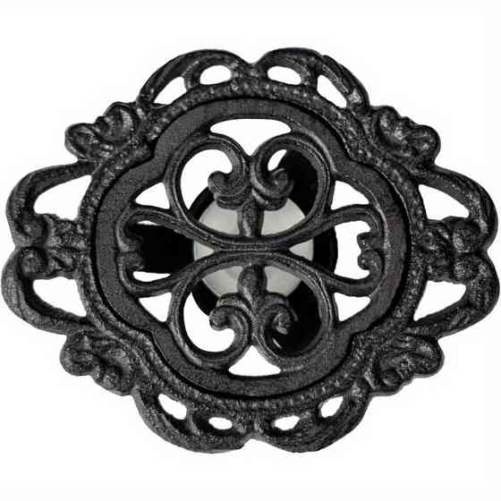 Подставка-подогреватель Leeseph из чугуна со свечой черная Одесса