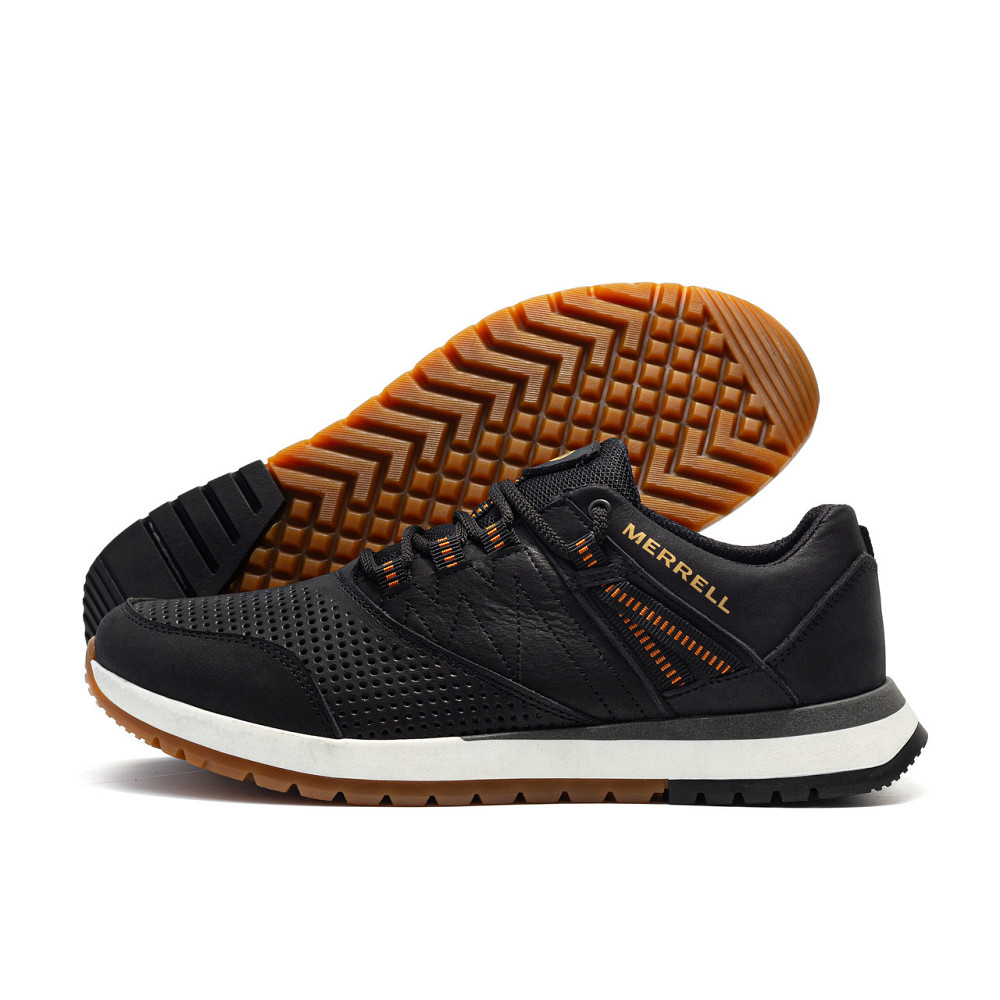 Мужские кожаные летние кроссовки, перфорация  Classic black Київ - зображення 11