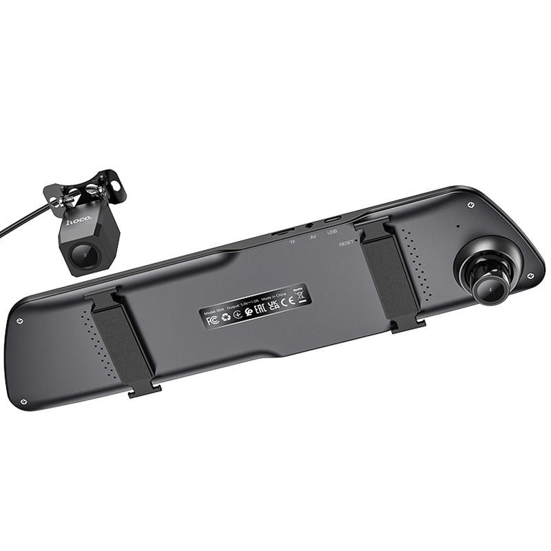 Автомобильный регистратор зеркало Hoco DV4 Dual-Channel Driving Recorder 1080p+720p 4.5" Херсон - зображення 3