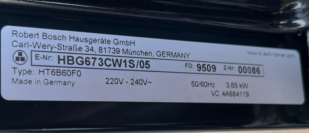 Духовка біле скло Bosch HBG673CW1S Made in Germany піроліз Бережани - зображення 4
