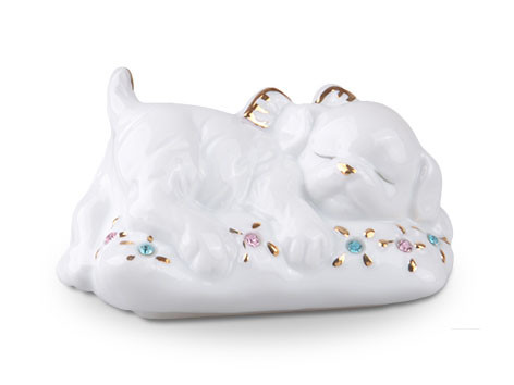 Фігурка декоративна Lefard Цуценя Соня 149-401 9 см біла Київ - зображення 1