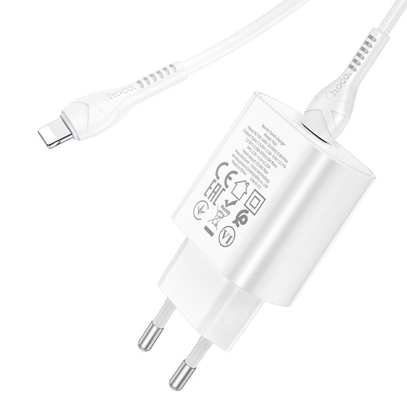 СЗУ Hoco N22 Jetta PD25W (1USB-C) + кабель Type-C to Lightning Херсон - зображення 4