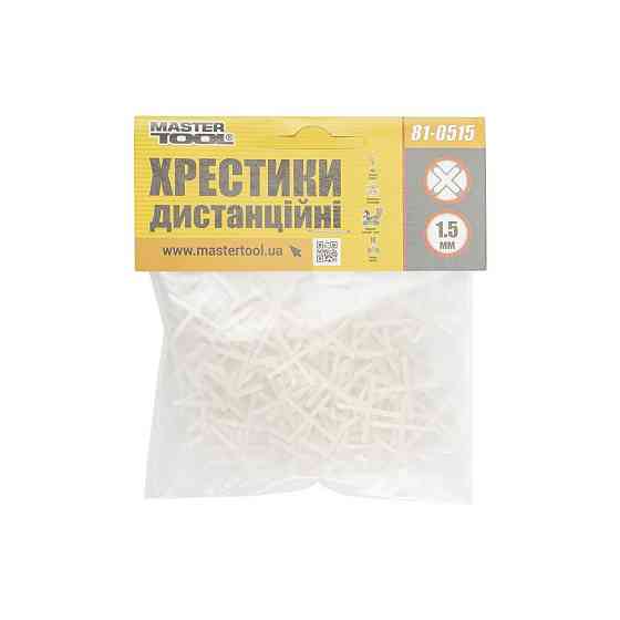 Крестики дистанционные для укладки керамической плитки MASTERTOOL 1.5 мм 120 шт 81-0515 Харків