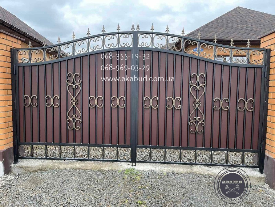 Паркани ковані, зварені, із профлисту. Навіс. Ворота. Кривой Рог - изображение 2