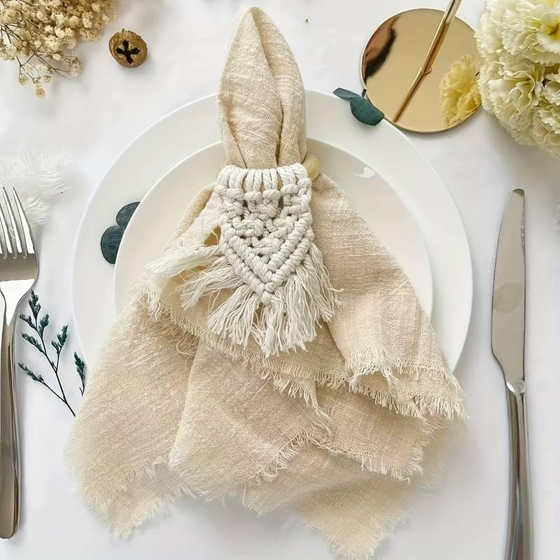 Салфетки сервировочные Leeseph 32*32см бежевые 6шт Одесса - изображение 5