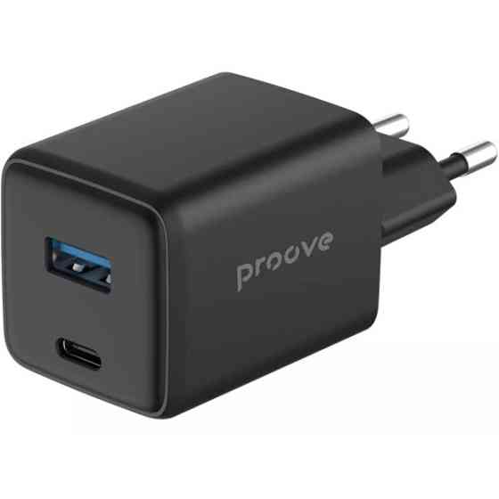 Мережевий зарядний пристрій Proove Pocket GaN Plus 45W (Type-C + USB) Black (WCPG45110001) (Код това Харків