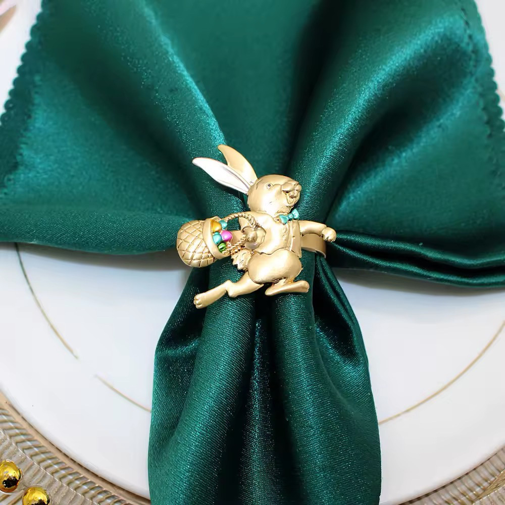 Кольца для сервировки Пасхальный Кролик 6 шт золото PK001 Одесса - изображение 3