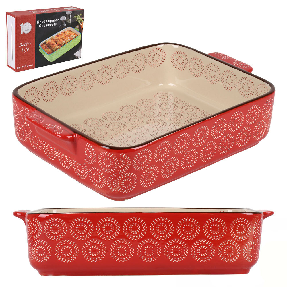 Керамическая форма для запекания Traditions 1.8л 31*21*6см красная R35622-L Одеса - зображення 3
