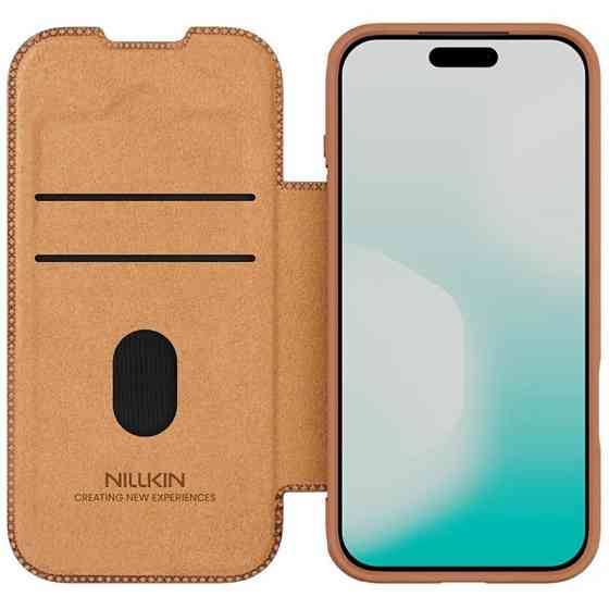 Кожаный чехол-книжка Nillkin Qin Pro Camshield для Apple iPhone 17 Pro (6.3") Херсон