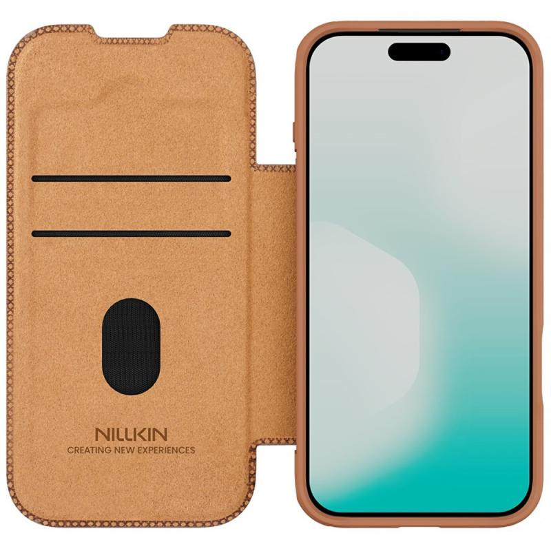 Кожаный чехол-книжка Nillkin Qin Pro Camshield для Apple iPhone 17 Pro (6.3") Херсон - зображення 4