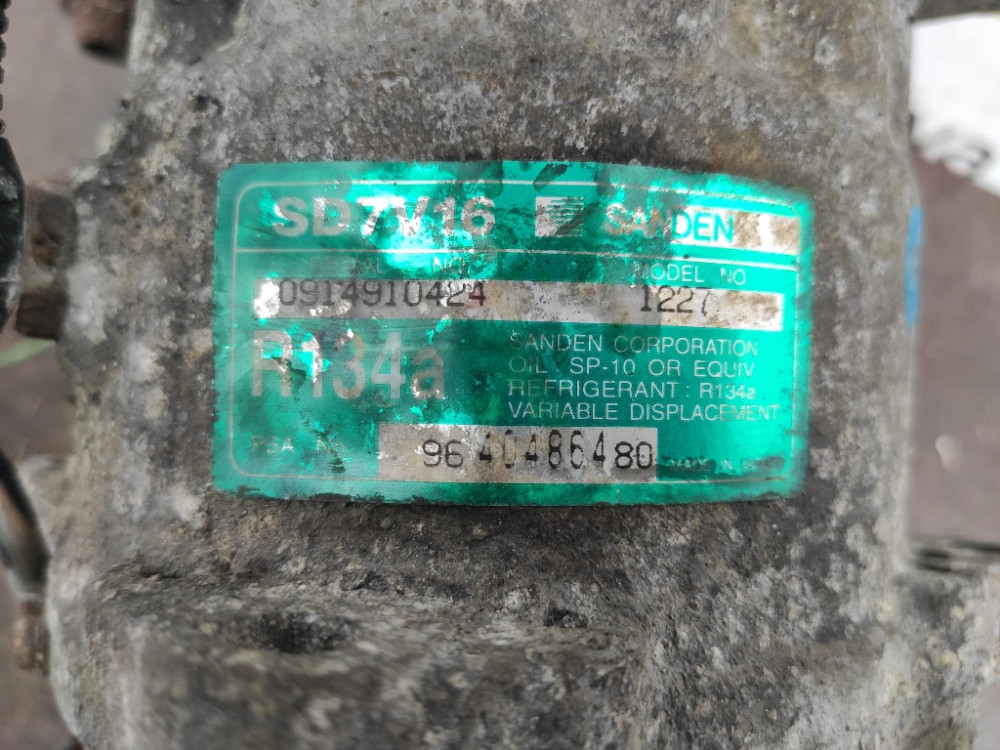 Компрессор кондиционера Fiat Scudo 1.9 jtd 2004-2006 (9640486480) Ковель - зображення 3