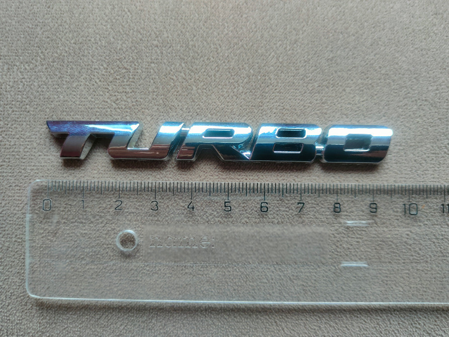 Наклейка Turbo Серебро Металлическая на авто Київ - зображення 3