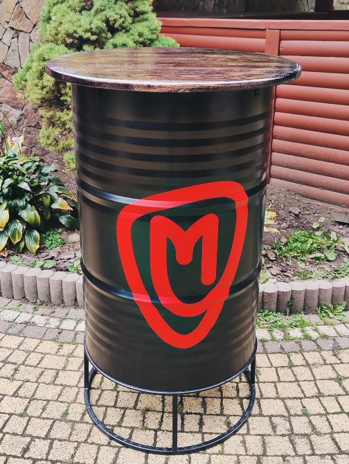 Стіл бочка з вашим логотипом для кафе, фудкорту | Брендовані бочки Київ - зображення 2