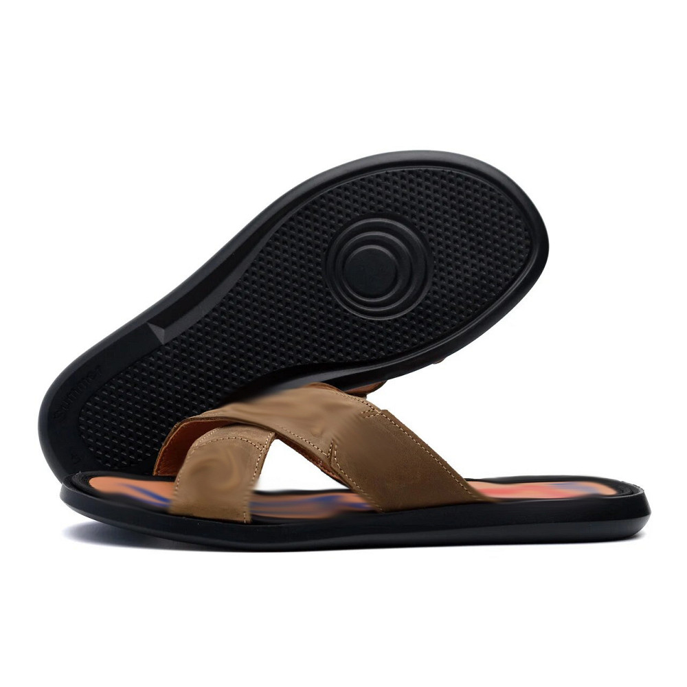 Мужские кожаные  летние шлепанцы-сланцы  CrossFit Київ - зображення 1