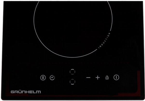 Варочная поверхность индукционная Grunhelm  GPI 523 B (2 конфорки) Сенсор Стеклокерамика Київ - зображення 4