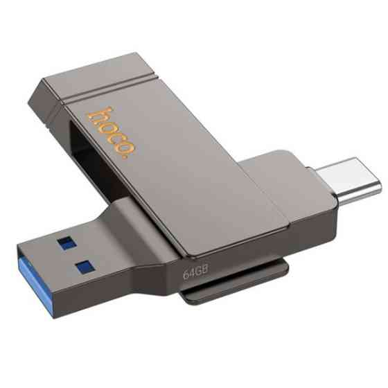 Флеш пам`ять Hoco UD15 64GB USB/Type-C Gray Харків
