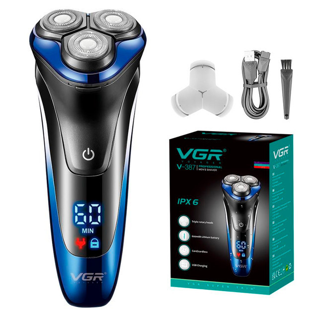 Электробритва VGR V-387 синяя Київ - зображення 1