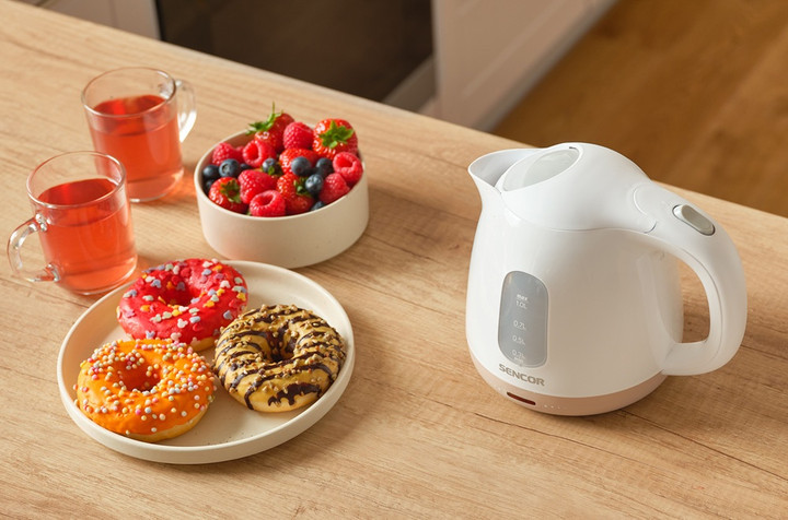 Электрочайник Sencor SWK 1102RS 1 л белый с бежевым Київ - зображення 7