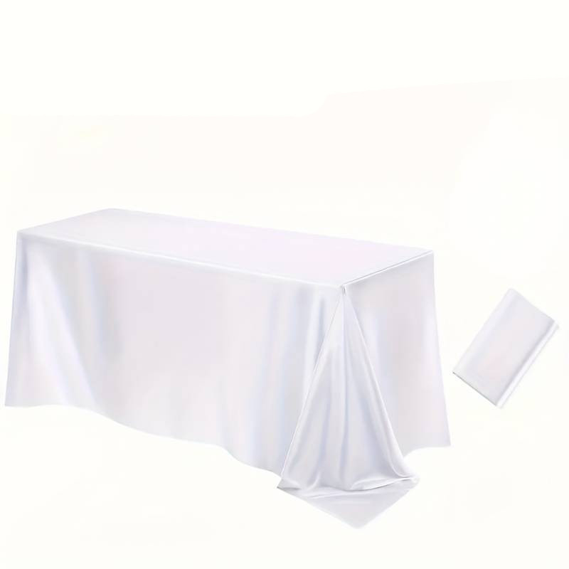 Скатерть  атласная праздничная Leeseph 140×220 см белая Одеса - зображення 8