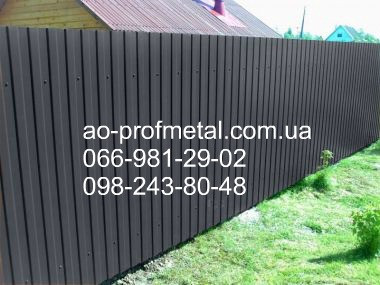 Металлопрофиль на забор черного цвета 9005 мат. Киев - изображение 4
