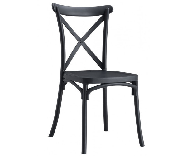 Стілець Кросс пластиковий чорний Дніпро - зображення 1