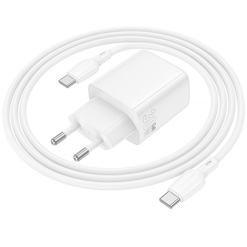 СЗУ Borofone BN29 Fuente PD30W+QC3.0 (1USB-A/1C) + кабель Type-C to Type-C Херсон - зображення 2