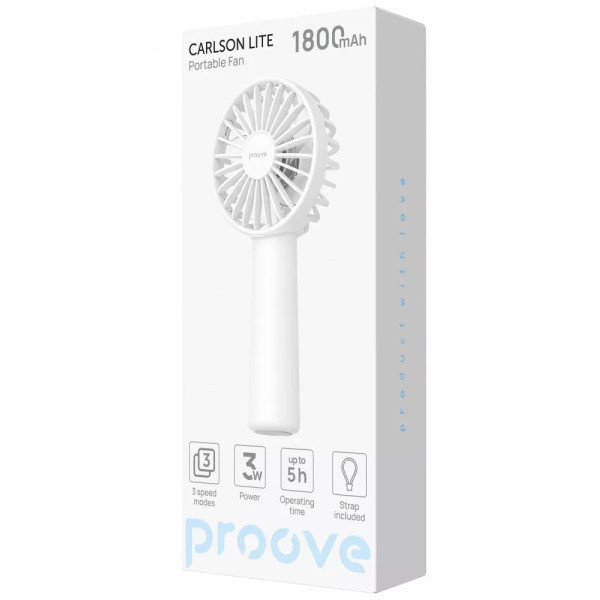 Вентилятор портативний Proove Carlson Lite White (PFCL03002002) Харків - зображення 2