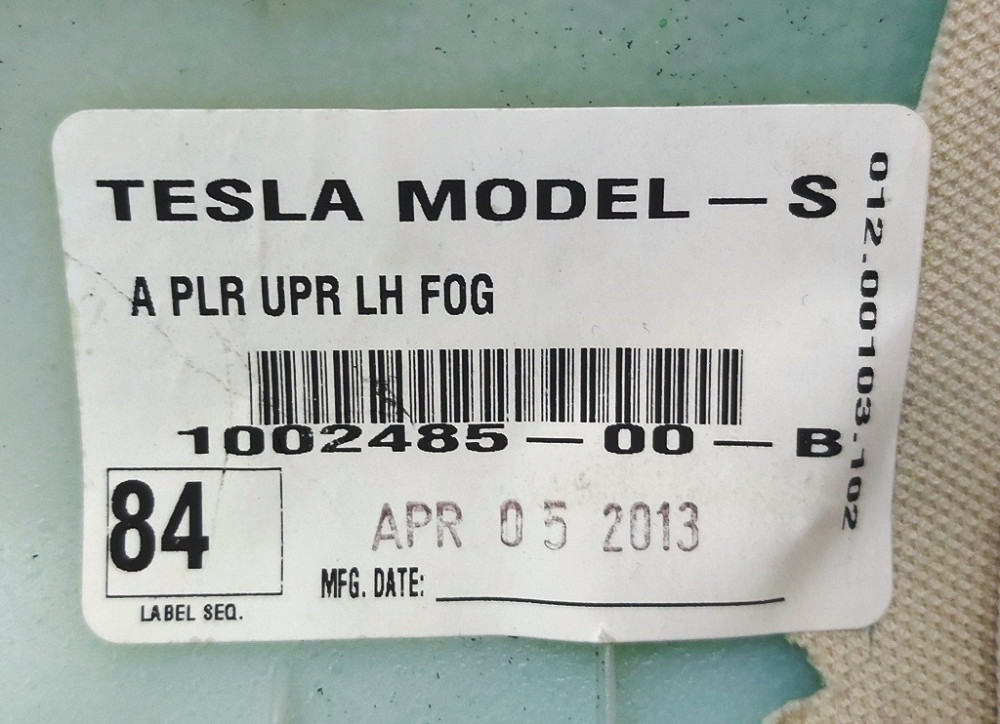 Каркас облицовки стойки A левой с повреждением Tesla model S 1002485-00-J Київ - зображення 3