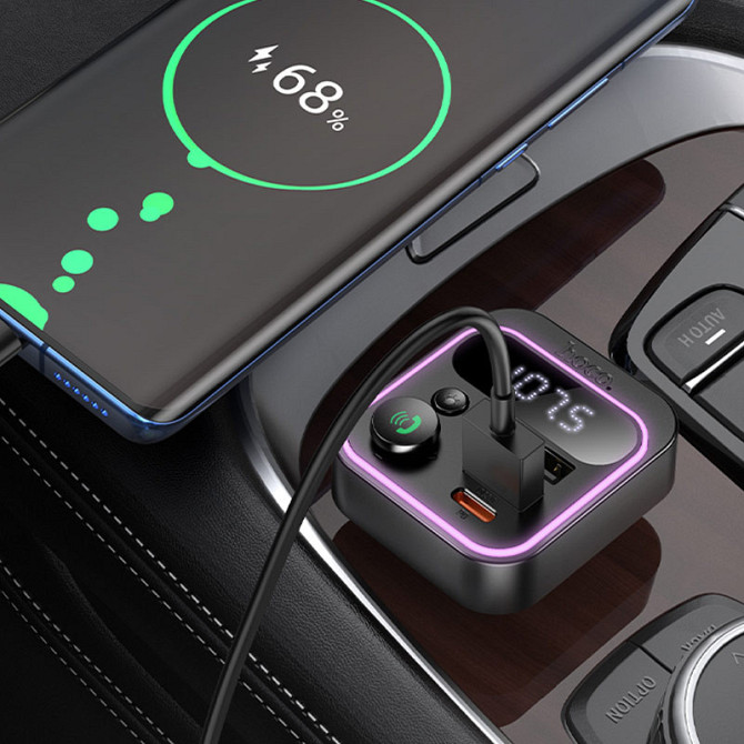 АЗУ FM модулятор Hoco E85 Tiger PD20W+QC3.0 Херсон - изображение 8
