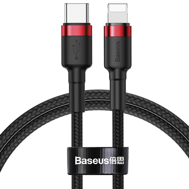 Дата кабель Baseus Cafule Type-C to Lightning PD 18W (1m) (CATLKLF) Херсон - зображення 1