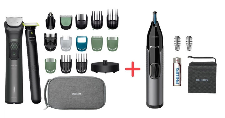 Машинка для стрижки волос в наборе Philips серии 9000 (19-в-1) MG9556/15 черная Київ - зображення 1