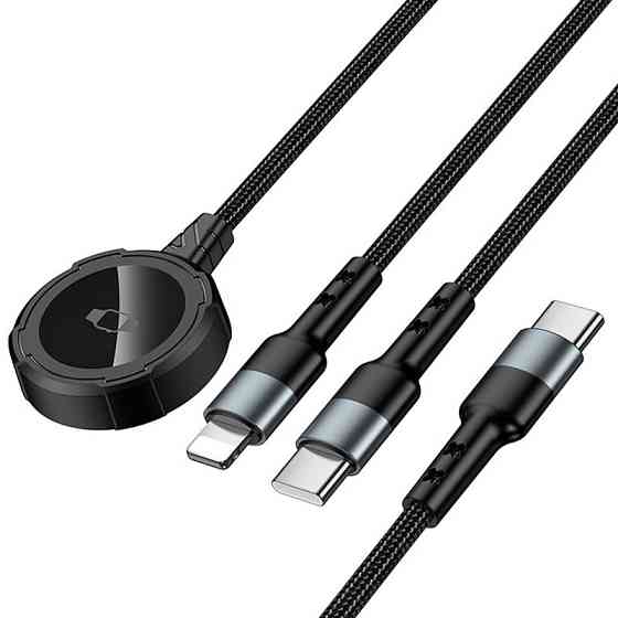 Дата кабель Hoco CW64 3in1 Type-C to iWatch/Lightning/Type-C 15W (1.2m) Херсон