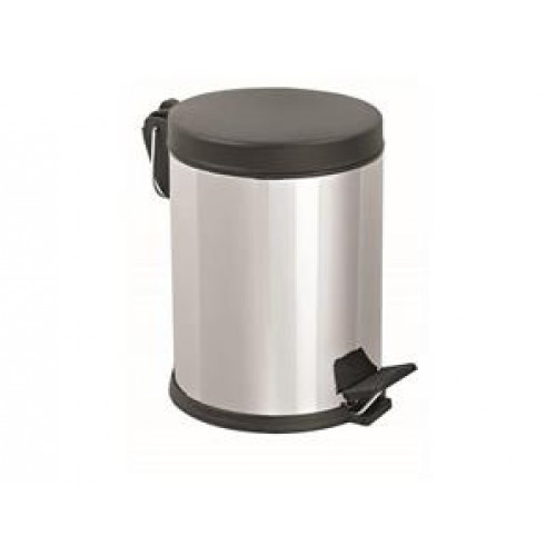 Урна из нержавеющей стали,20 л,глянец, пластиковая крышка (0109p) Киев - изображение 1