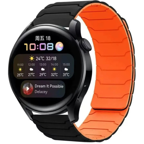 DM Ремінець Armor Magnetic Band 20 mm Універсальний Black/Orange Харьков - изображение 1