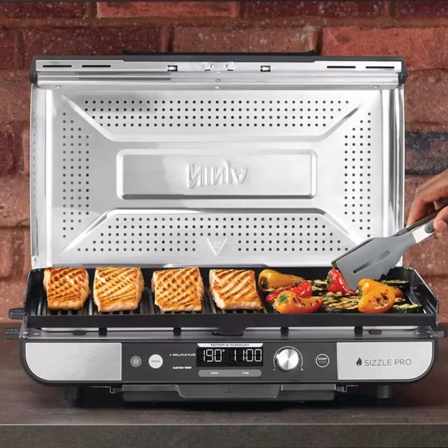 Электрогриль NINJA Sizzle Pro XL GX101EU 1790 Вт серебристый Київ - зображення 2