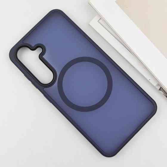 TPU+PC чехол Metal Buttons with MagSafe Colorful для Samsung Galaxy S25 Edge Херсон