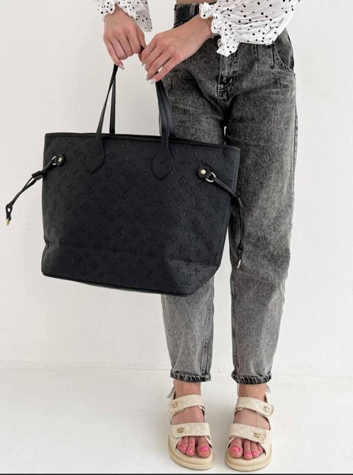 сумка луи витон женская шопер чорна КМ15 Louis Vuitton Луцьк - зображення 7