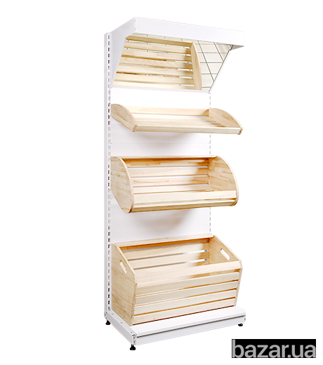 Стелаж хлібний приставний 1900х950 мм, торговий стелаж хлібний Рістел Кропивницкий - изображение 2